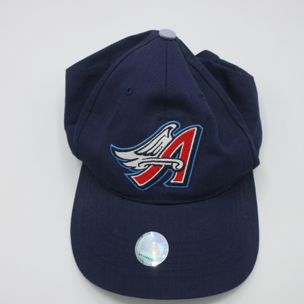Vintage Anaheim Angels Cap Twins Enterprise Snapback Hat Navy Blue XS Youth MLB